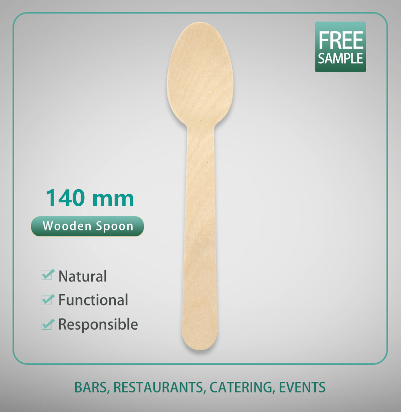 140mm Wooden Spoon