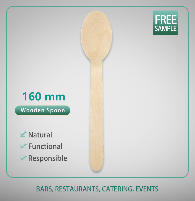 160mm Wooden Spoon