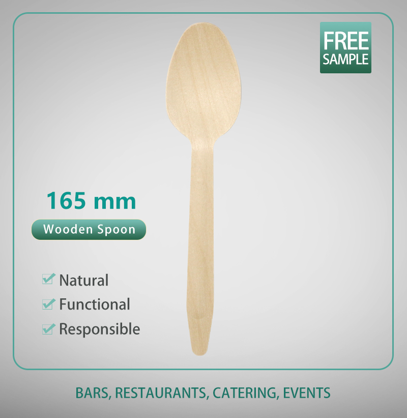 165mm Wooden Spoon