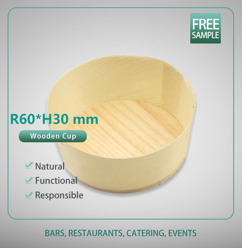 60mm*30mm Wooden Cup